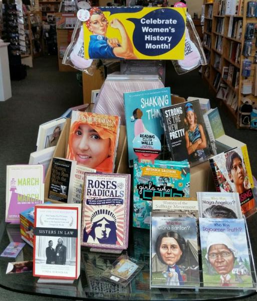Flintridge Books Women's History Month display