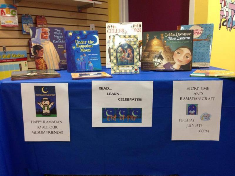 Display of Ramadan books at Jack and Allie's