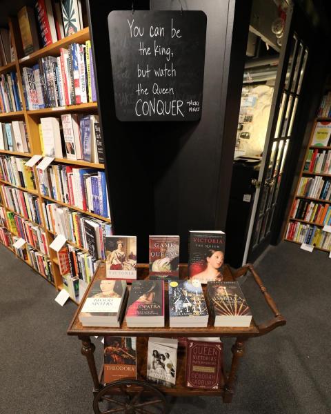 Literati Bookstore Women's History Month display