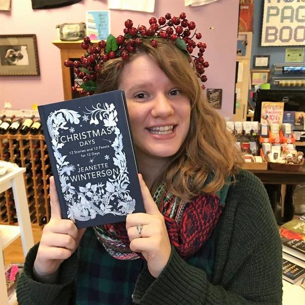 Rebecca Speas of One More Page Books gets into the seasonal spirit.