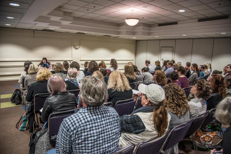 Booksellers at Winter Institute get tips on social media marketing.
