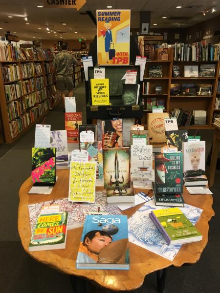 Summer reading display at Third Place Books in Seattle