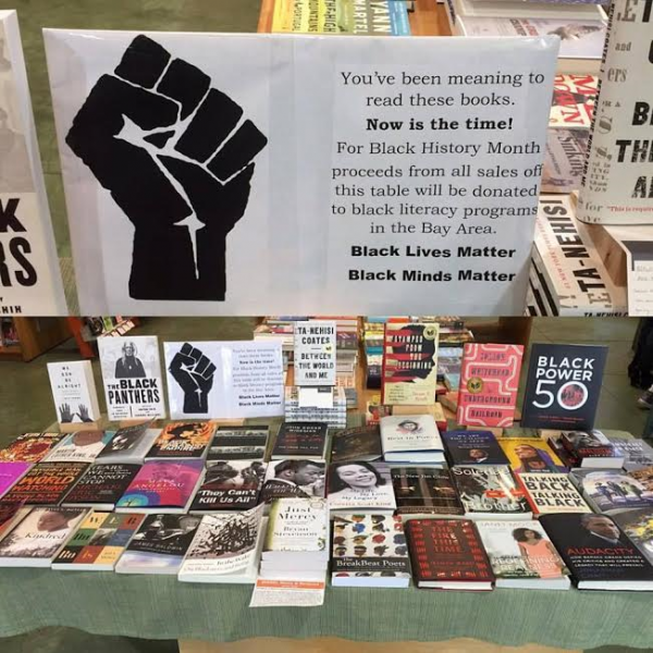 Black History Month display at DIESEL, A Bookstore in Oakland, California