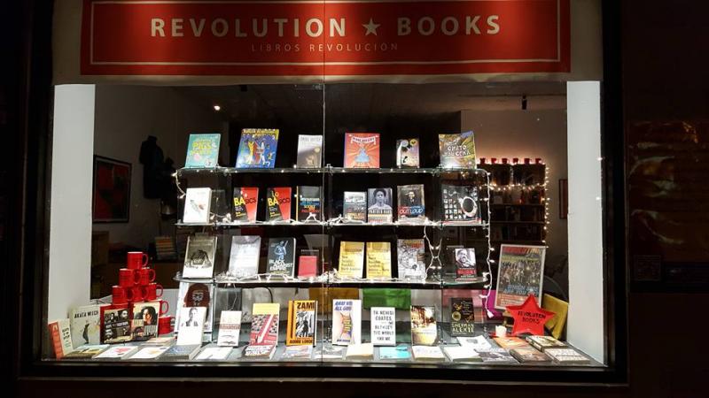 front window of Revolution Books