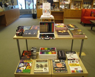 A photo of the art supplies selection at the Delaware Art Museum Store