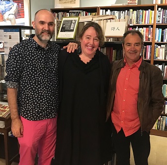 Gavin J. Grant and Kelly Link with Small Beer Press author Kim Scott at White Square Books. 