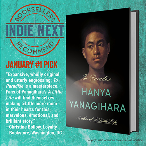 "To Paradise" by Hanya Yanagihara is the January #1 indie pick