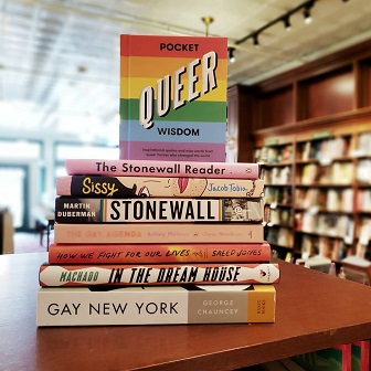A display at R.J. Julia Booksellers