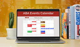 An image of ABA's events calendar