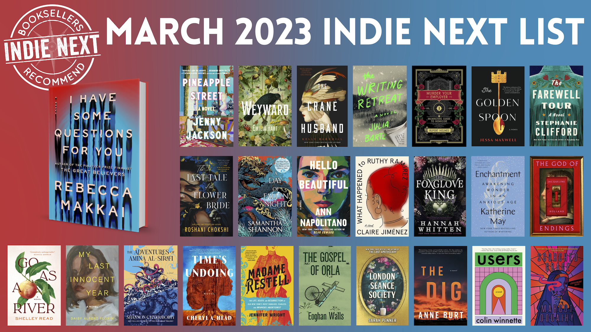 "I have some Questions for You" is the March #1 Indie Pick