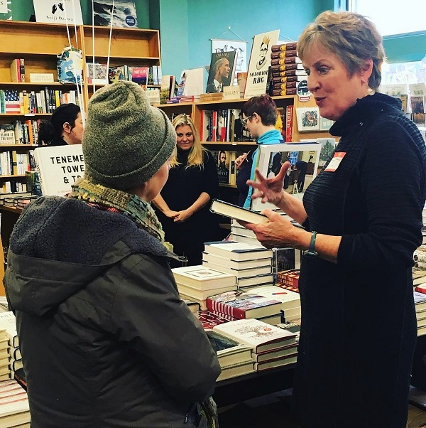 Author Marcy Houle at Broadway Books in Portland, Oregon.