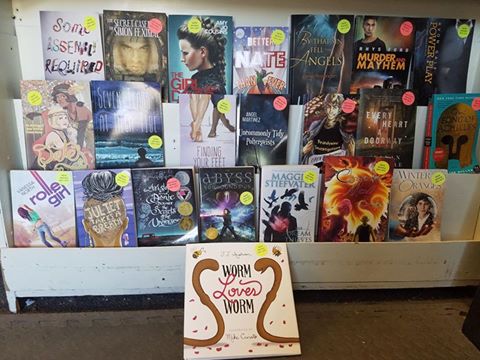 LGBTQ pride display at Annie's Book Stop in Worcester, Massachusetts