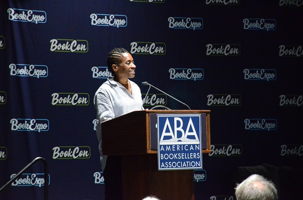 Author Jacqueline Woodson received this year’s Indie Champion Award.
