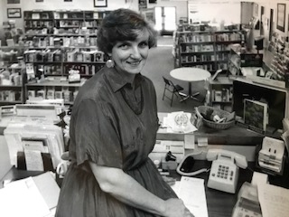 Fact & Fiction founder Barbara Theroux in her early days as a bookseller