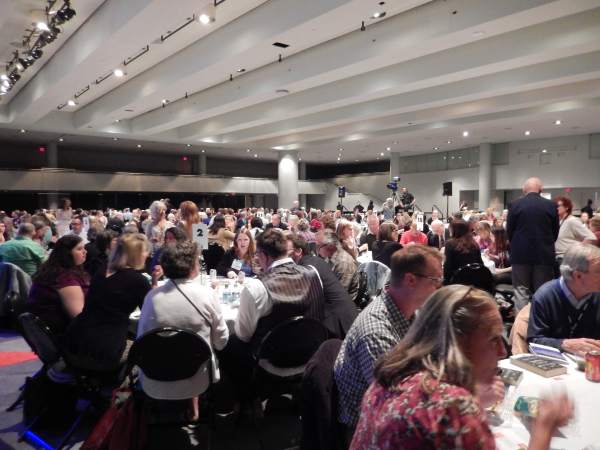 Booksellers, authors, and publishers at the Celebration of Bookselling and Author Awards Lunch.