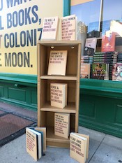 Greenlight Bookstore #BoxedOut book display