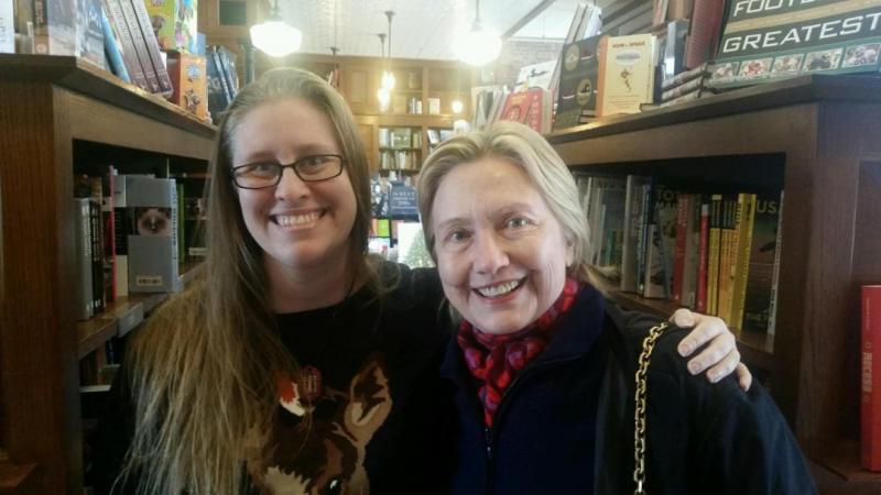 Jessica Wick and Hillary Clinton