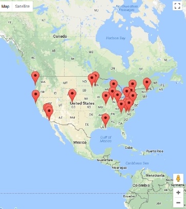The Indies First map on IndieBound.org