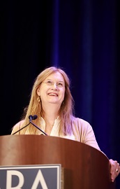 Jennifer Finney Boylan during her keynote address.