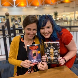 Authors Alix E. Harrow (left) and Gwenda Bond (right) at Joseph-Beth Booksellers. 
