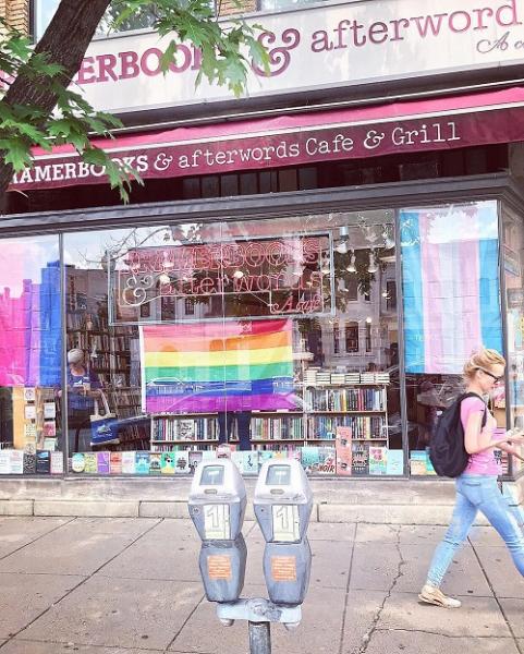 Kramerbooks' Pride themed window