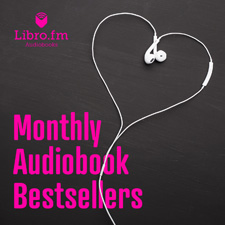 Monthly Audiobook Bestsellers with headphones in the shape of a heart