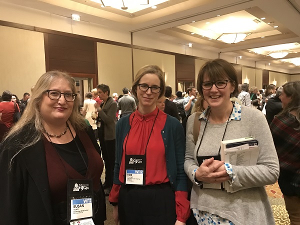Booksellers Susan Tunis, Ros De La Hey, and Meryl Halls at the Author Reception.