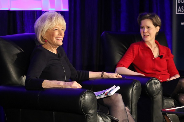 Lesley Stahl and Ann Patchett discussed a variety of topics at the breakfast keynote on January 29.