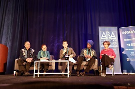 From left: W. Paul Coates, Judy Richardson, Joshua Clark Davis, Nati Kamau-Nataki, and Shirikiana Aina Gerima