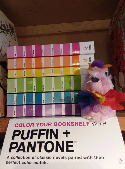 Color Your Bookshelf with Puffin and Pantone at Green Bean Books in Portland, Oregon