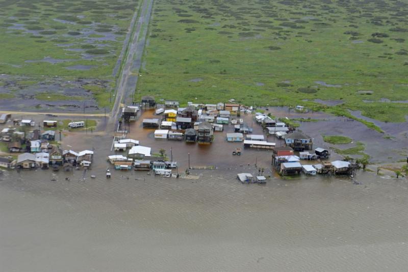 Harvey flooding, aerial view