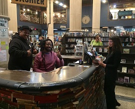 Booksellers at the Last Bookstore in Los Angeles.