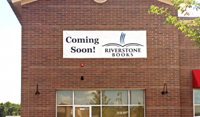 Riverstone Books is opening next month.