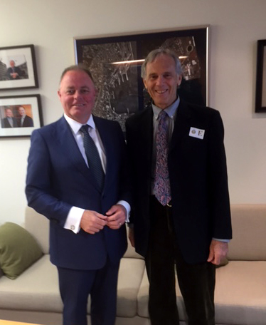 New Zealand Government Small Business Minister Honorable Craig Foss and Steve Bercu at New Zealand’s Parliament.
