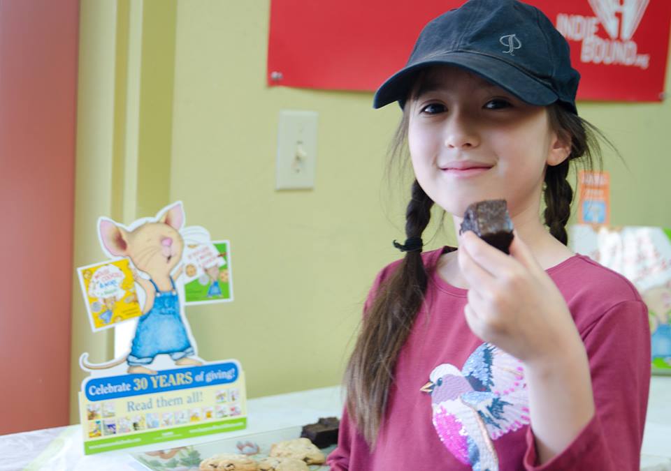 Customers enjoyed cookies and brownies all day at Readers' Books in honor of the If You Give a Mouse books.