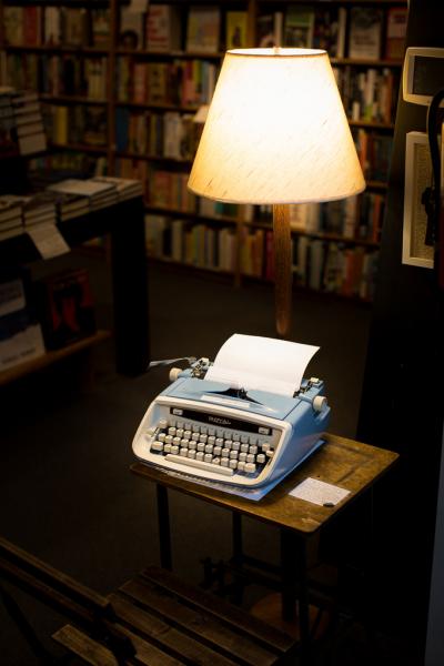 Literati Bookstore's public typewriter