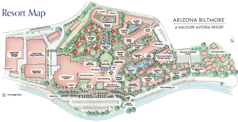 Arizona Biltmore Resort Map